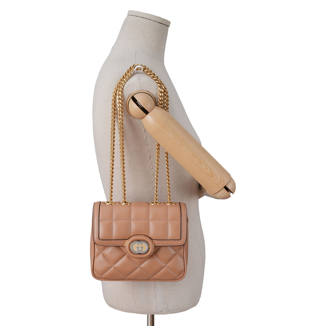 GUCCI(USED)구찌 741457 인터로킹 G 데코 퀼팅 미니 체인백