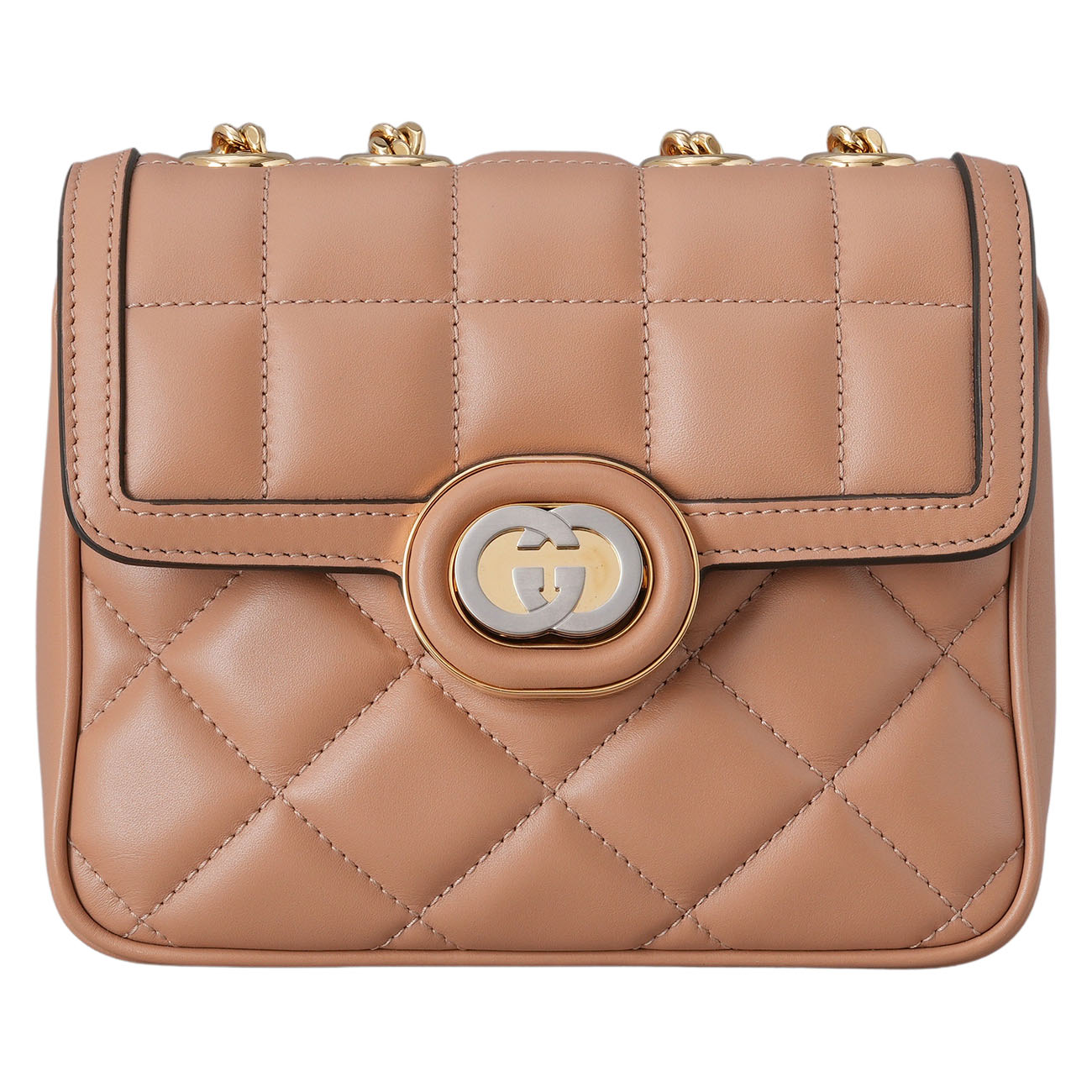 GUCCI(USED)구찌 741457 인터로킹 G 데코 퀼팅 미니 체인백
