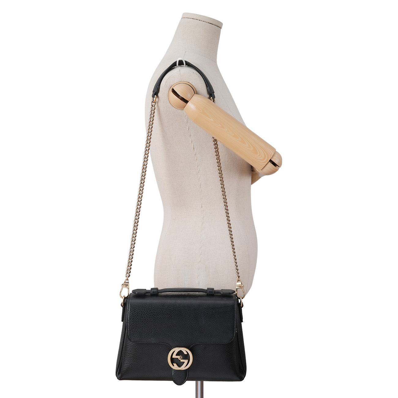 GUCCI(USED)구찌 510302 인터로킹 탑핸들 체인 숄더백