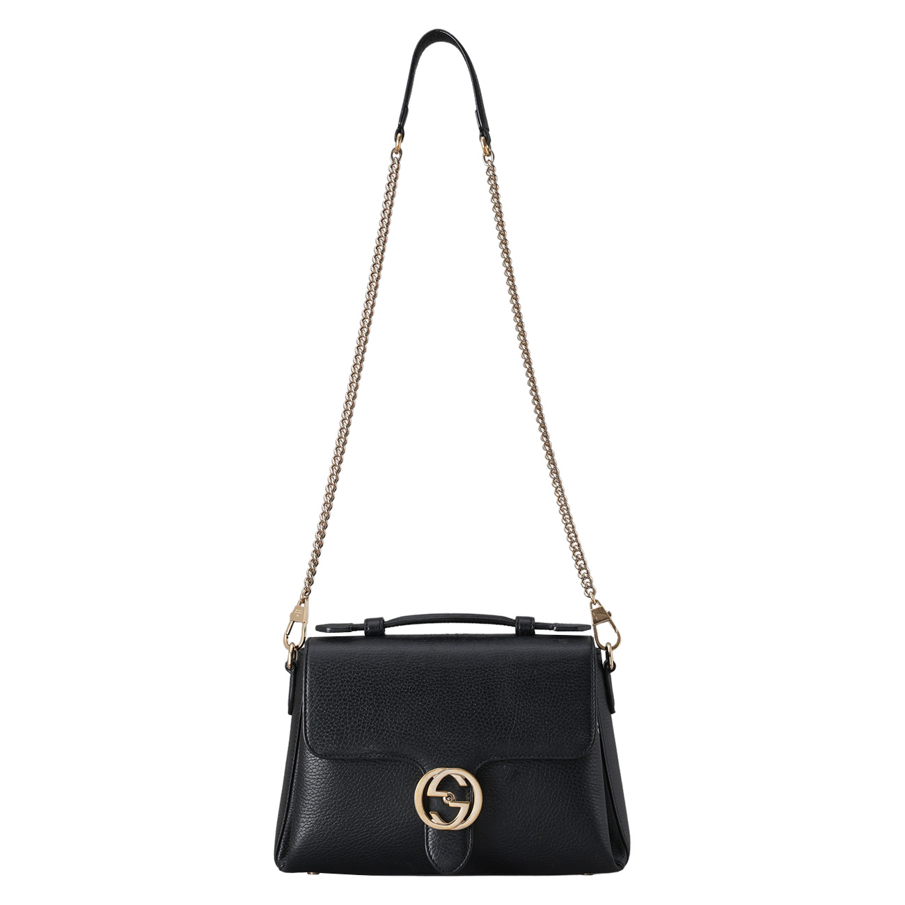 GUCCI(USED)구찌 510302 인터로킹 탑핸들 체인 숄더백