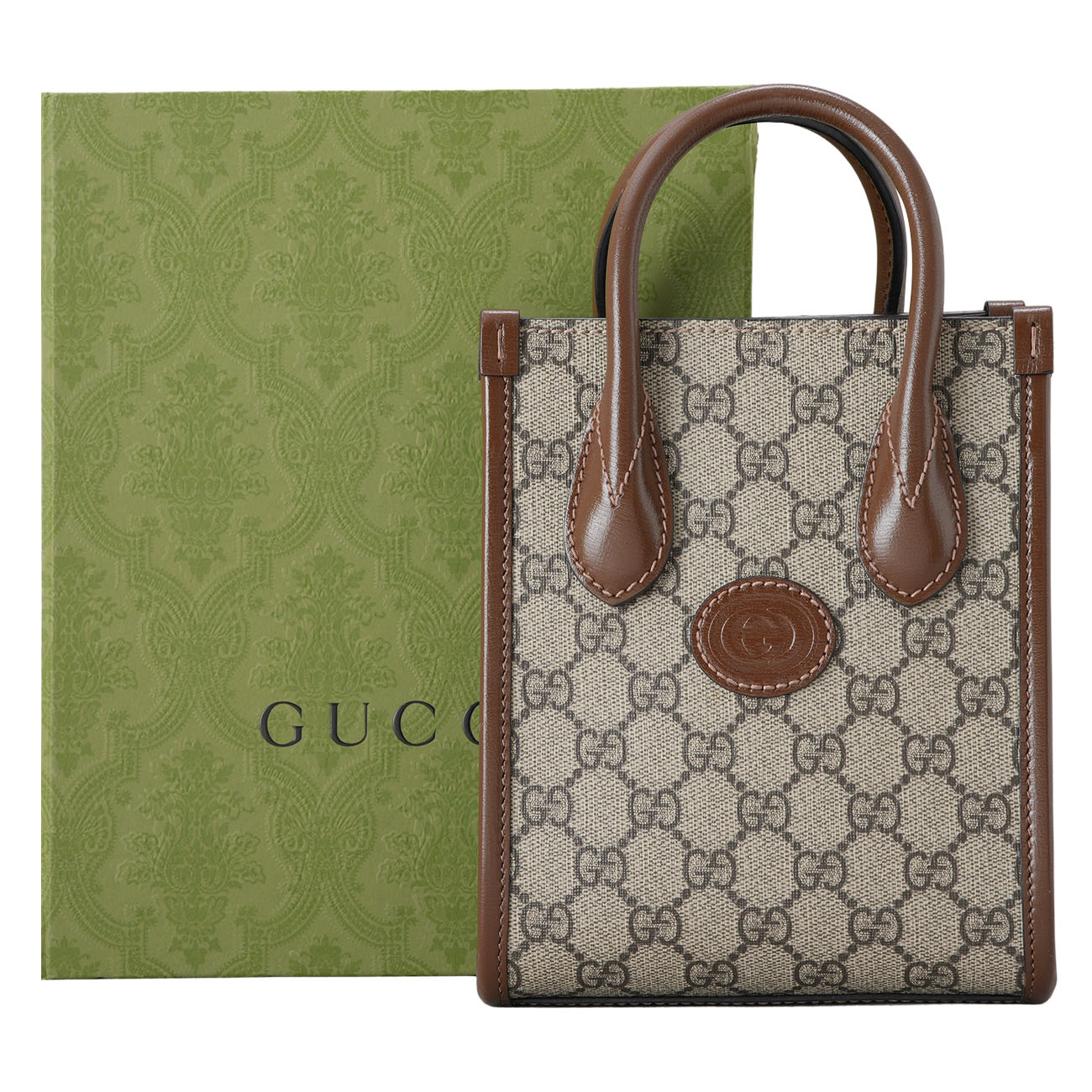 GUCCI(USED)구찌 671623 인터로킹 미니 토트백
