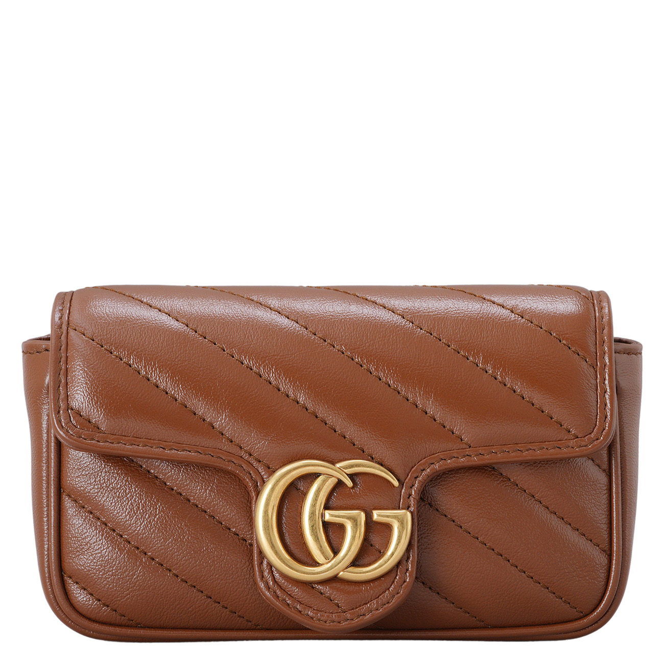 GUCCI(USED)구찌 476433 GG마몽 마트라세 슈퍼 미니 브라운