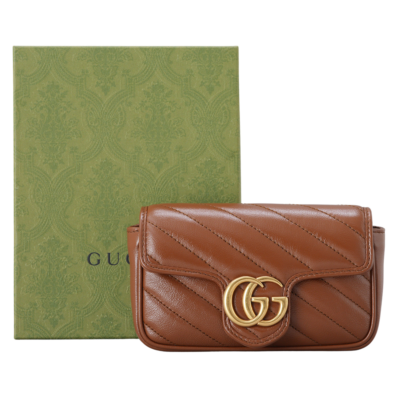 GUCCI(USED)구찌 476433 GG마몽 마트라세 슈퍼 미니 브라운