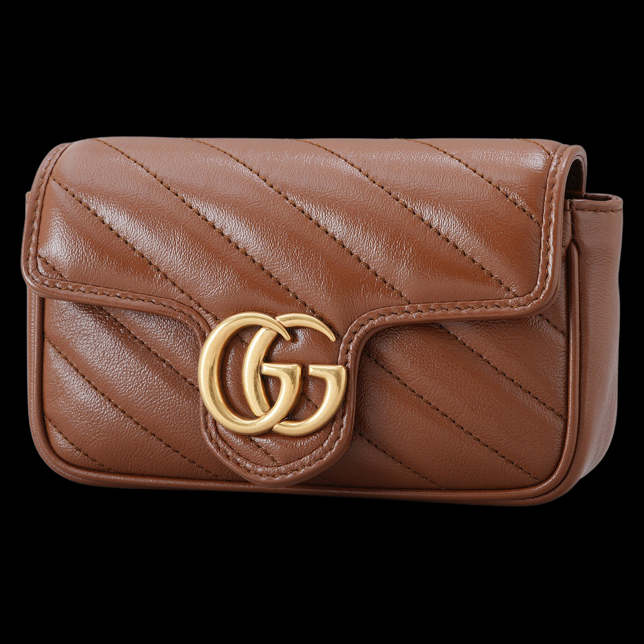 GUCCI(USED)구찌 476433 GG마몽 마트라세 슈퍼 미니 브라운