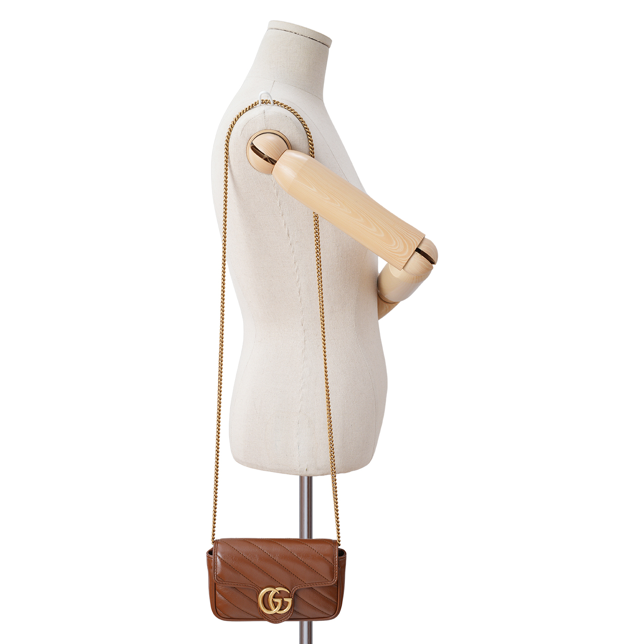 GUCCI(USED)구찌 476433 GG마몽 마트라세 슈퍼 미니 브라운