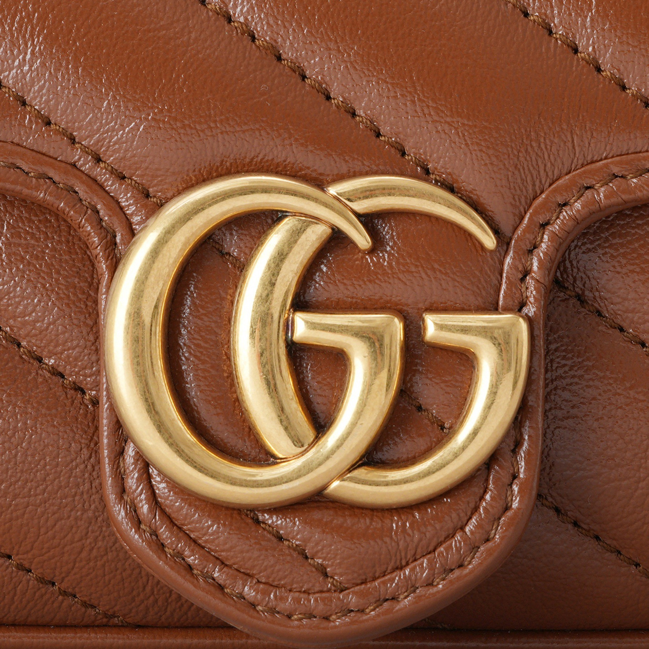 GUCCI(USED)구찌 476433 GG마몽 마트라세 슈퍼 미니 브라운