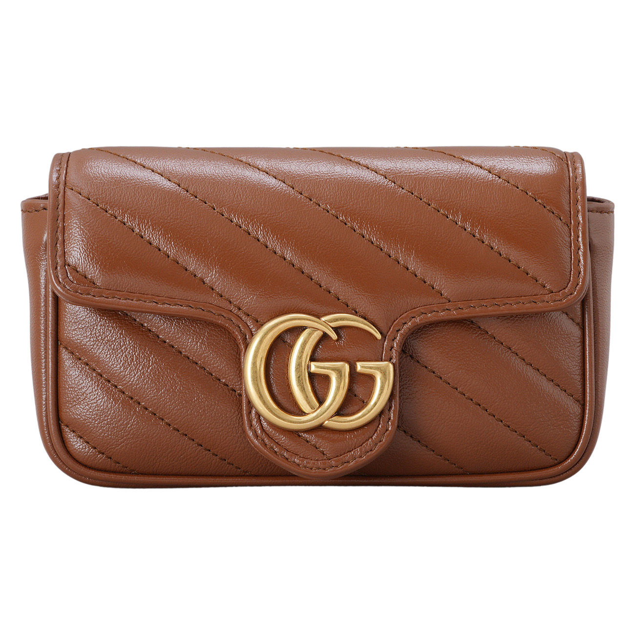 GUCCI(USED)구찌 476433 GG마몽 마트라세 슈퍼 미니 브라운
