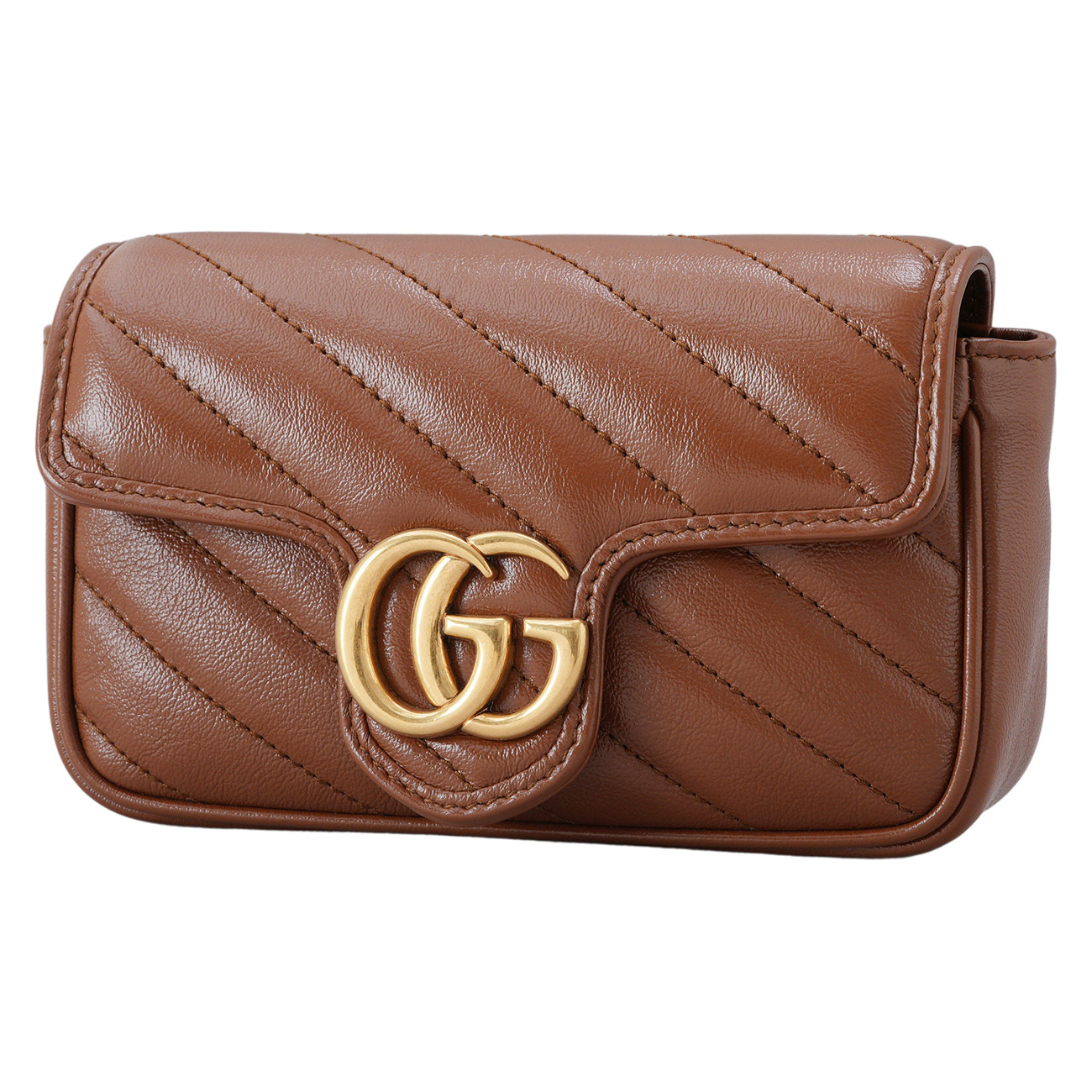 GUCCI(USED)구찌 476433 GG마몽 마트라세 슈퍼 미니 브라운