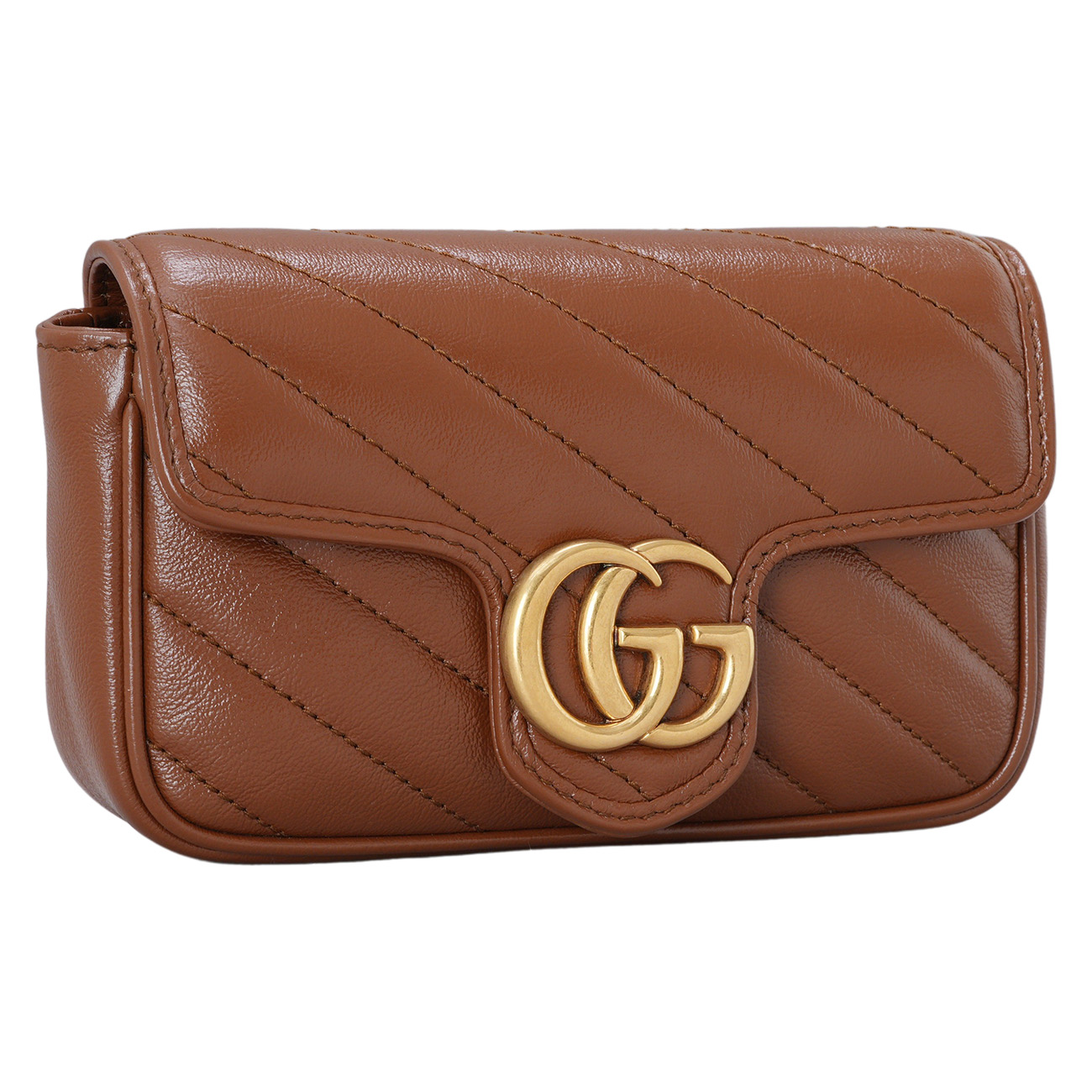 GUCCI(USED)구찌 476433 GG마몽 마트라세 슈퍼 미니 브라운
