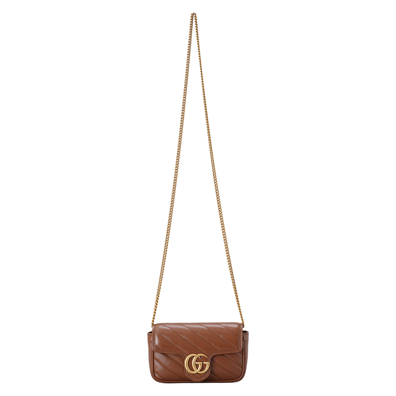 GUCCI(USED)구찌 476433 GG마몽 마트라세 슈퍼 미니 브라운