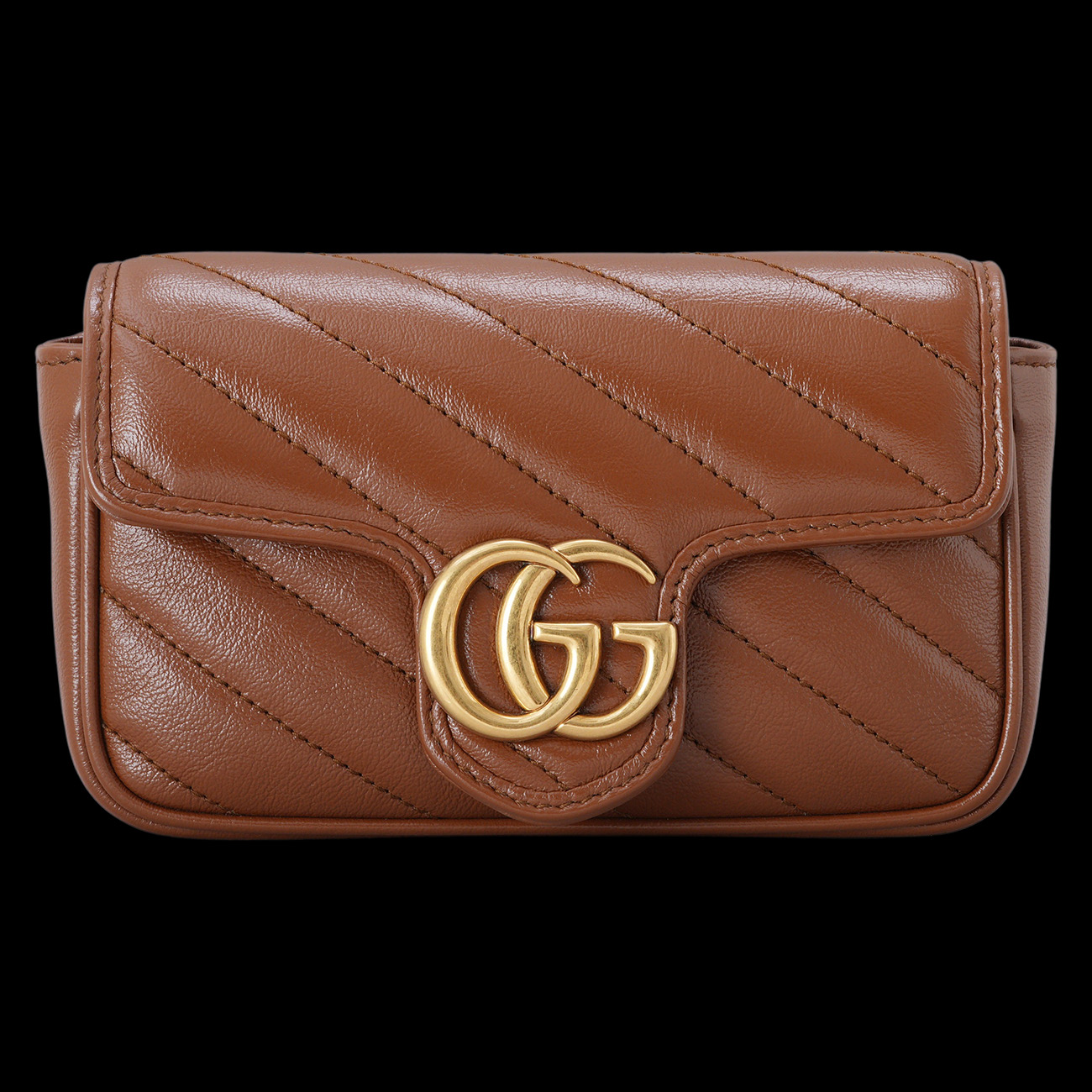 GUCCI(USED)구찌 476433 GG마몽 마트라세 슈퍼 미니 브라운