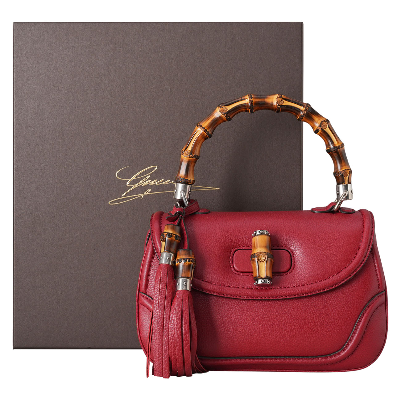 GUCCI(USED)구찌 269768 뱀부 탑 핸들백