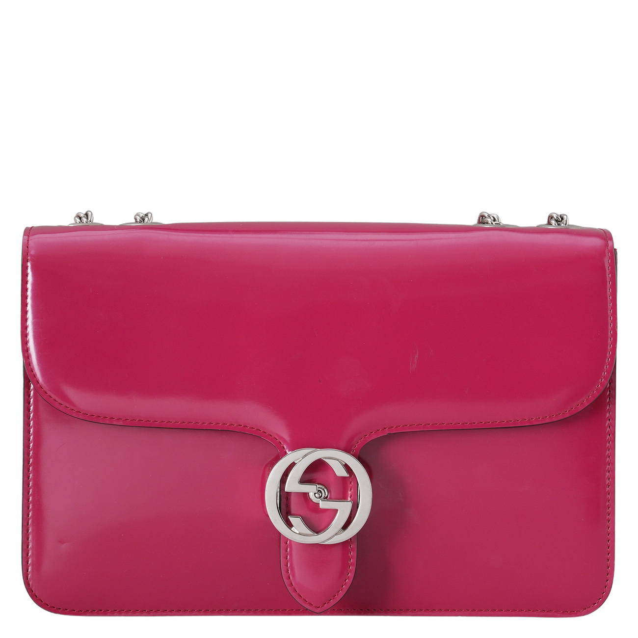 GUCCI(USED)구찌 387606 인터로킹 체인 숄더백