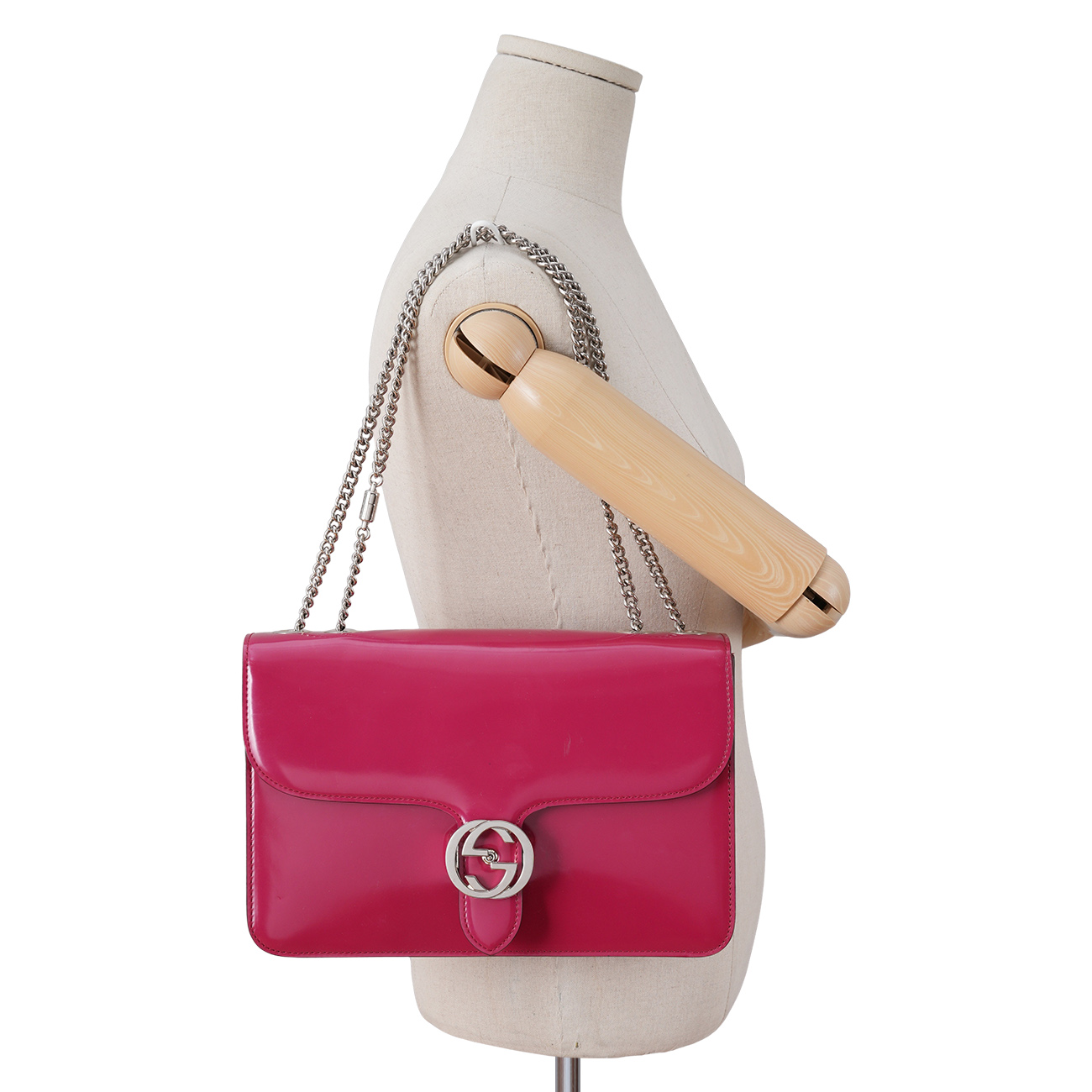 GUCCI(USED)구찌 387606 인터로킹 체인 숄더백