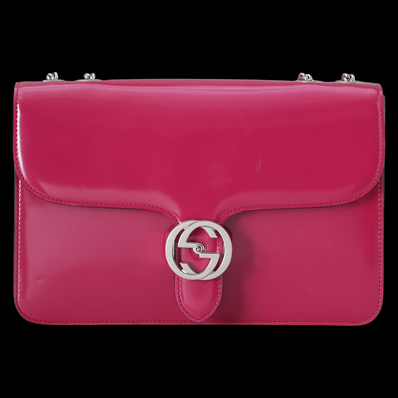 GUCCI(USED)구찌 387606 인터로킹 체인 숄더백