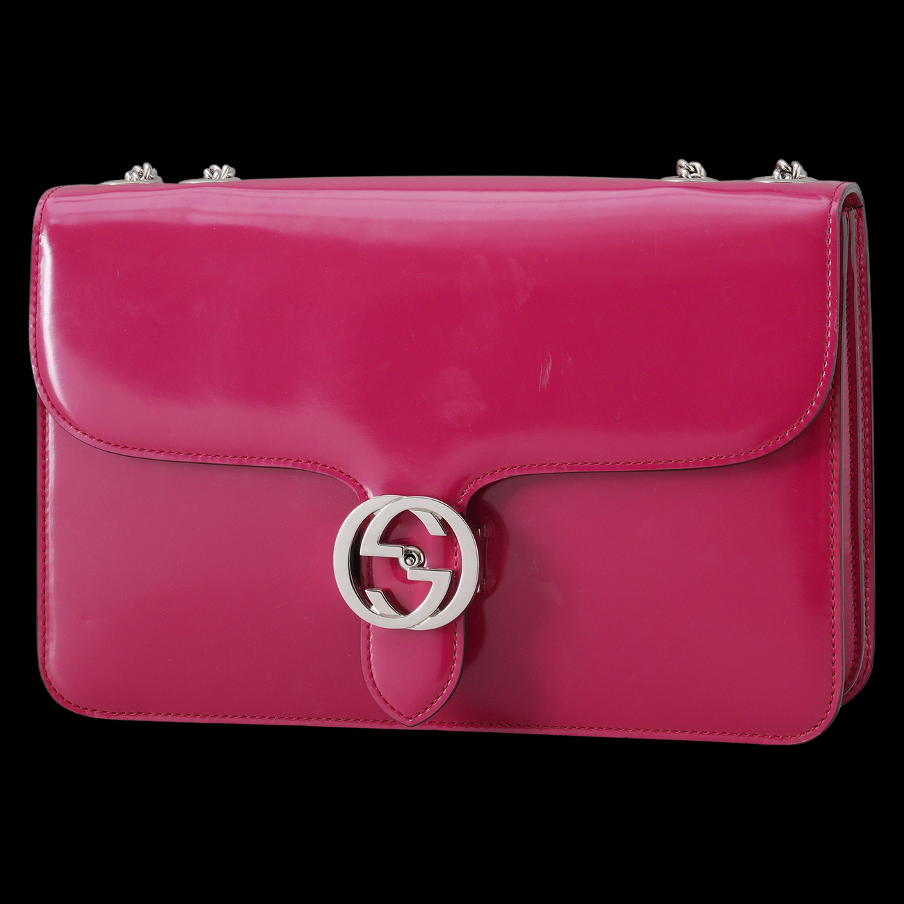 GUCCI(USED)구찌 387606 인터로킹 체인 숄더백