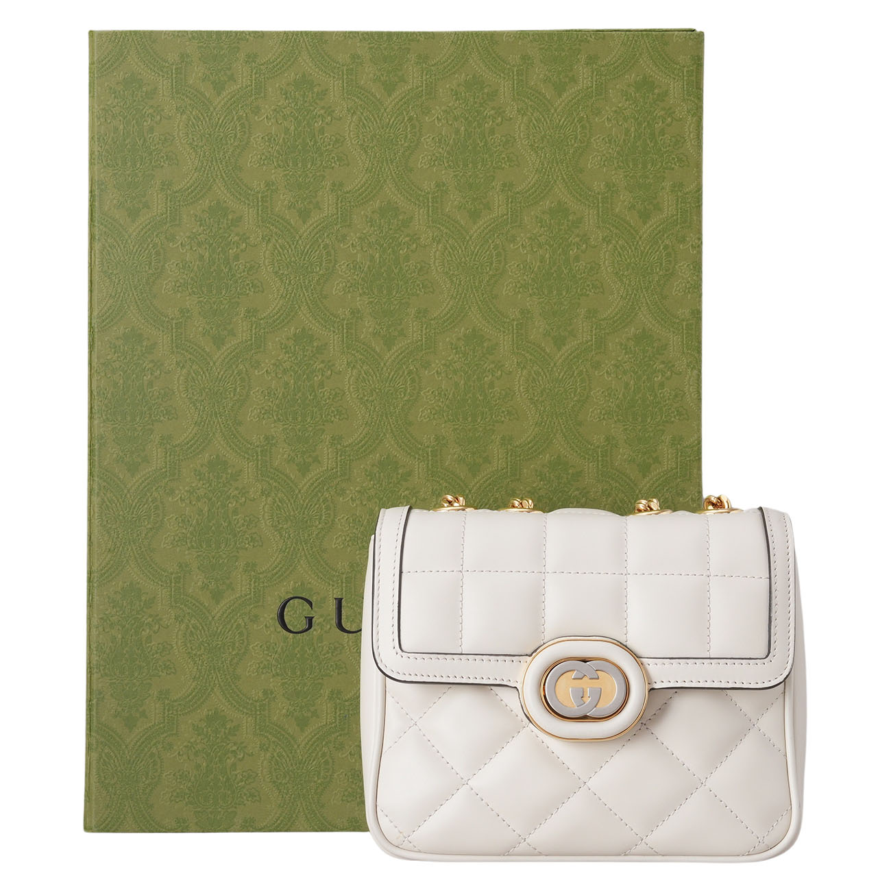 GUCCI(USED)구찌 741457 인터로킹 데코 미니 백