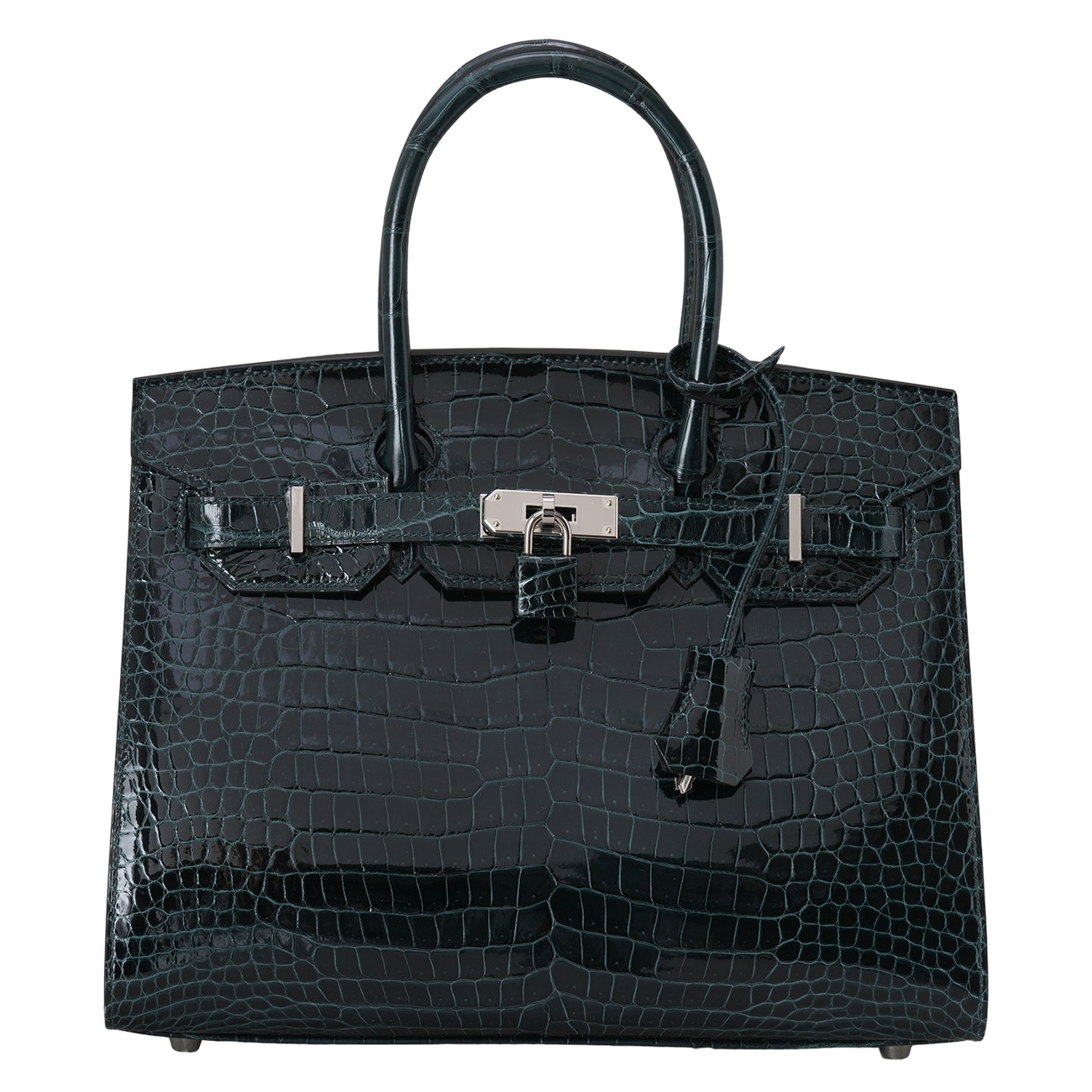HERMES(USED)에르메스 벌킨 30 시프레스 은장 프로서스 크로커다일
