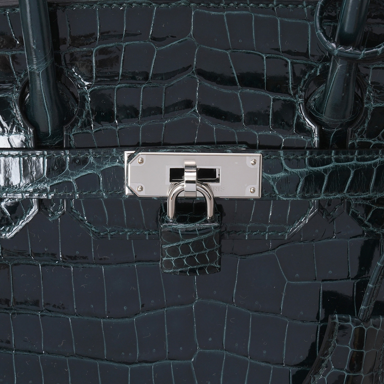 HERMES(USED)에르메스 벌킨 30 시프레스 은장 프로서스 크로커다일