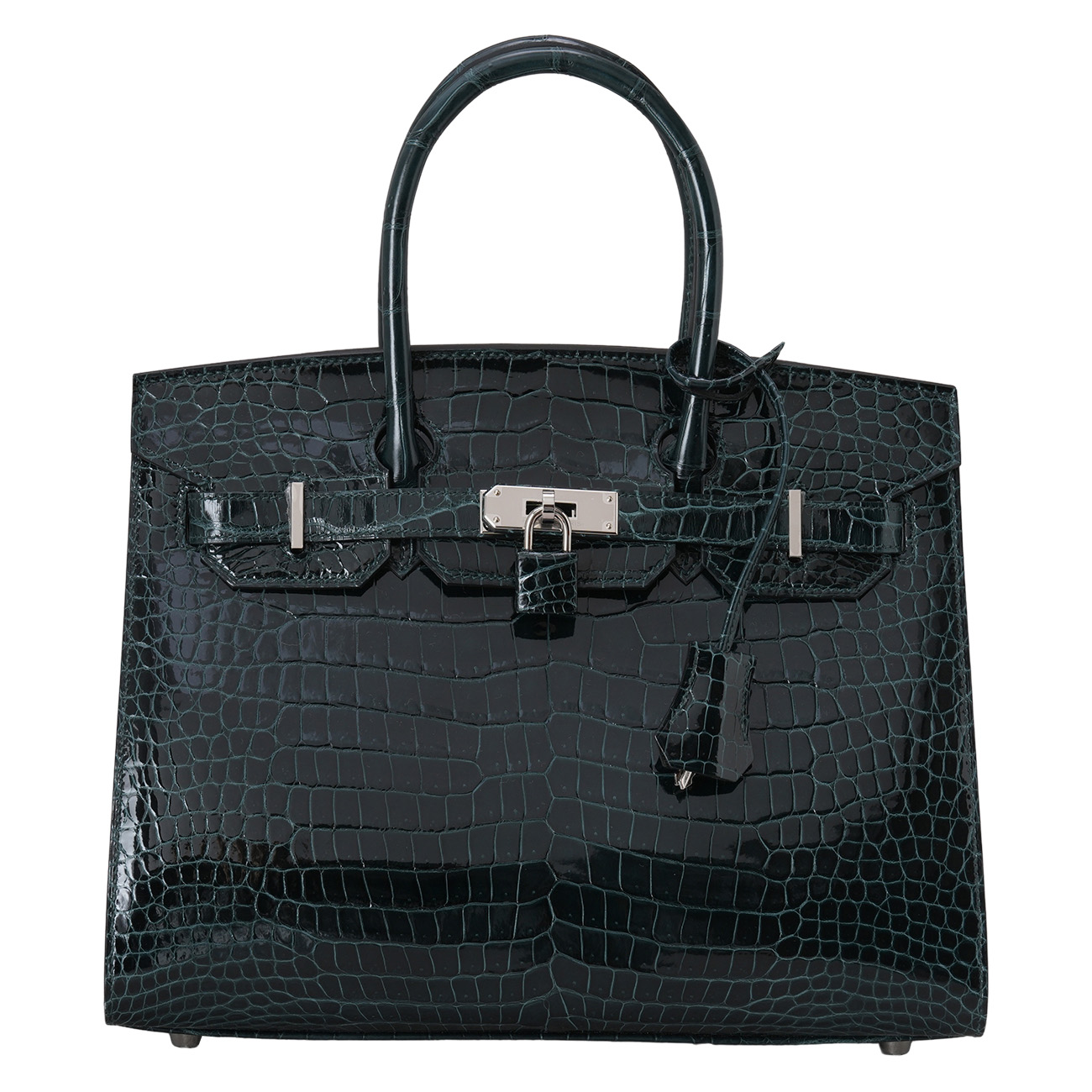 HERMES(USED)에르메스 벌킨 30 시프레스 은장 프로서스 크로커다일