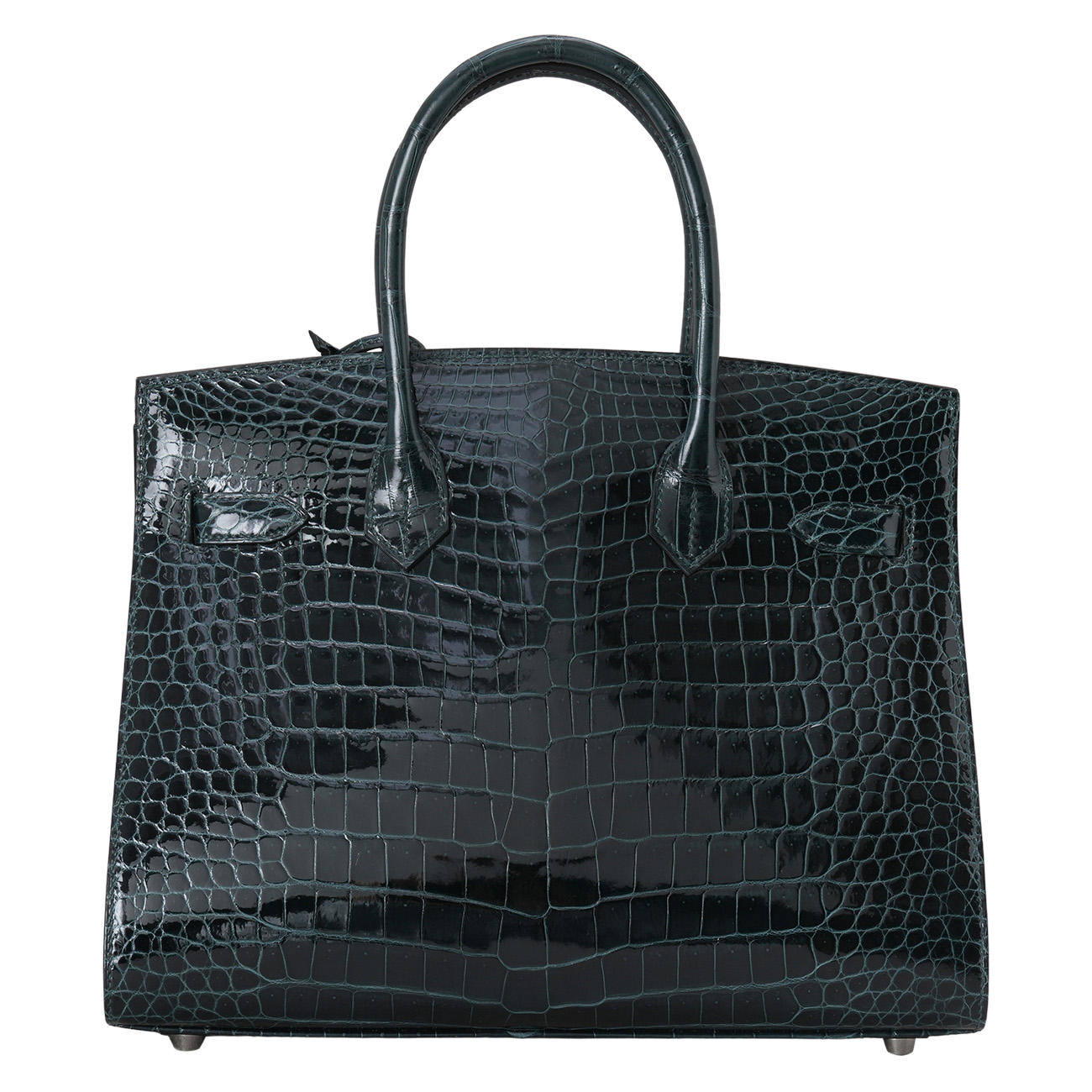 HERMES(USED)에르메스 벌킨 30 시프레스 은장 프로서스 크로커다일