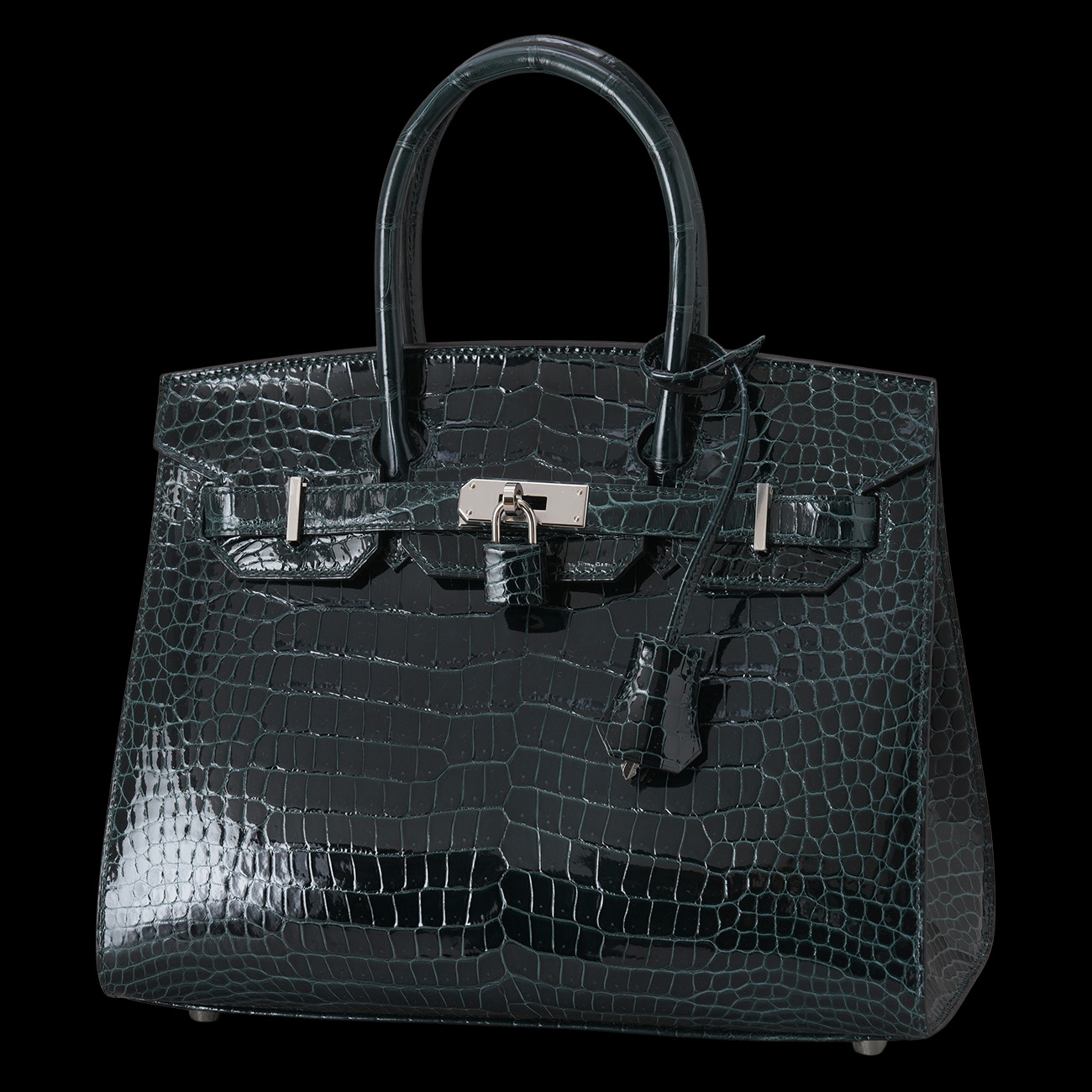 HERMES(USED)에르메스 벌킨 30 시프레스 은장 프로서스 크로커다일