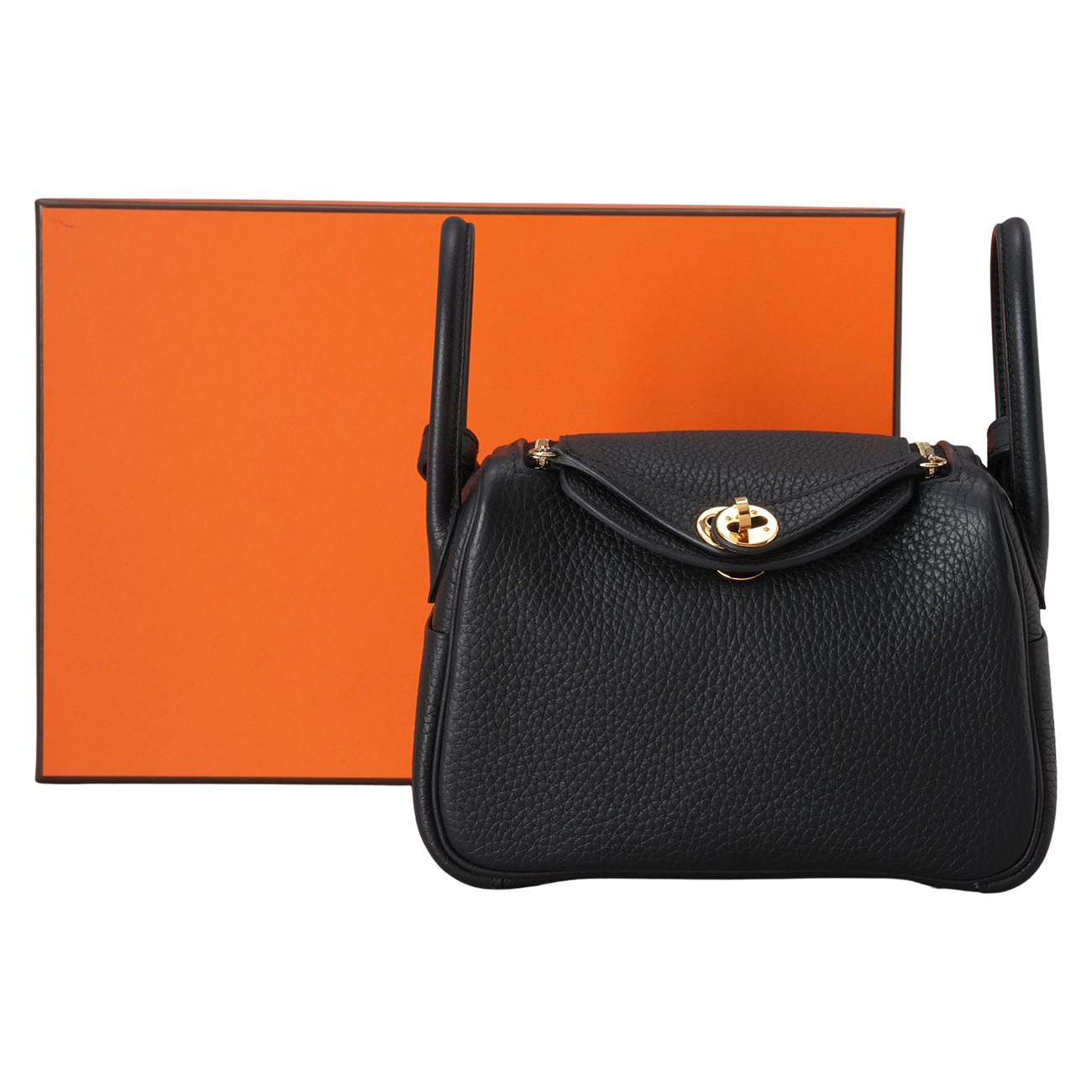 HERMES(USED)에르메스 미니 린디 블랙 금장
