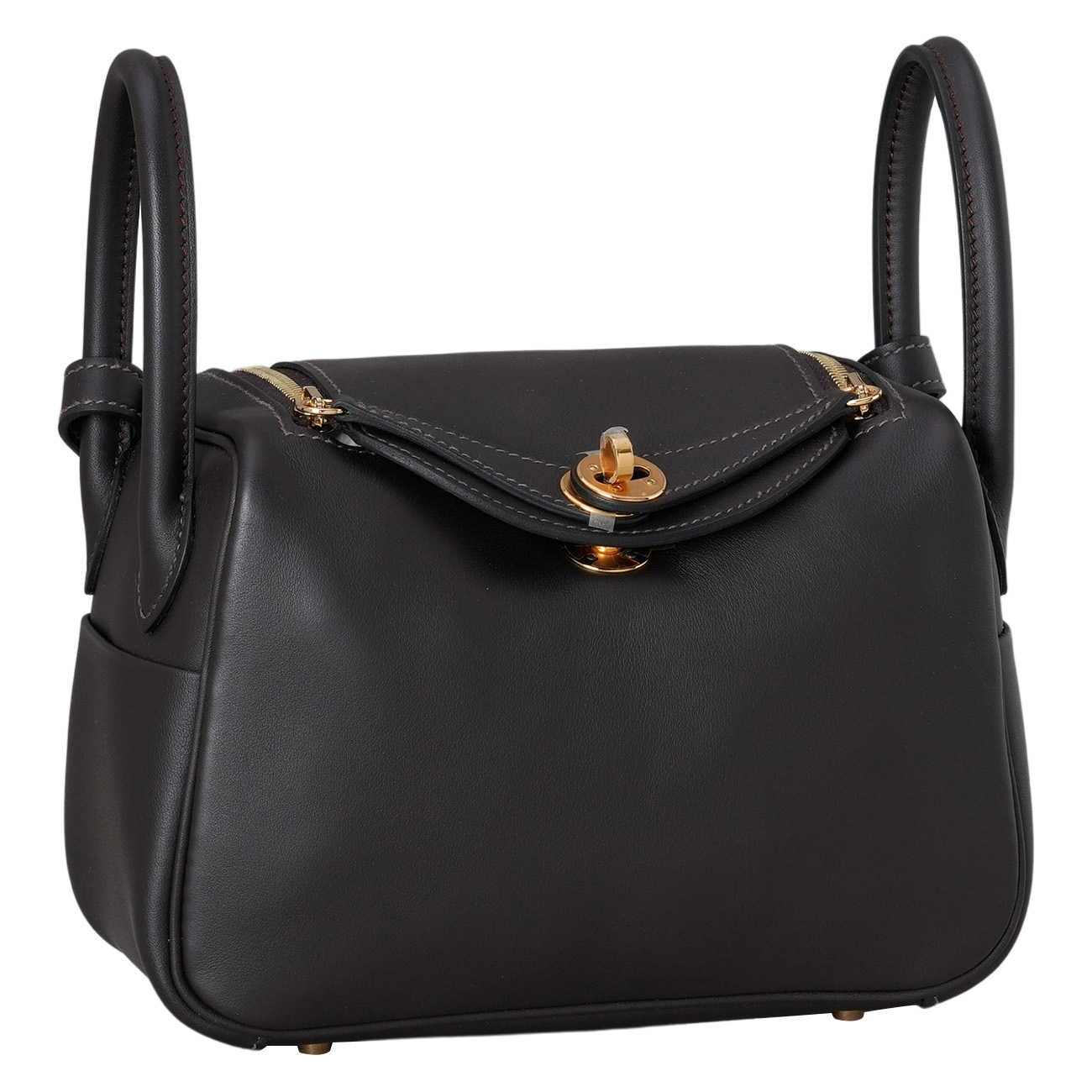 HERMES(USED)에르메스 린디 미니 에베네 금장