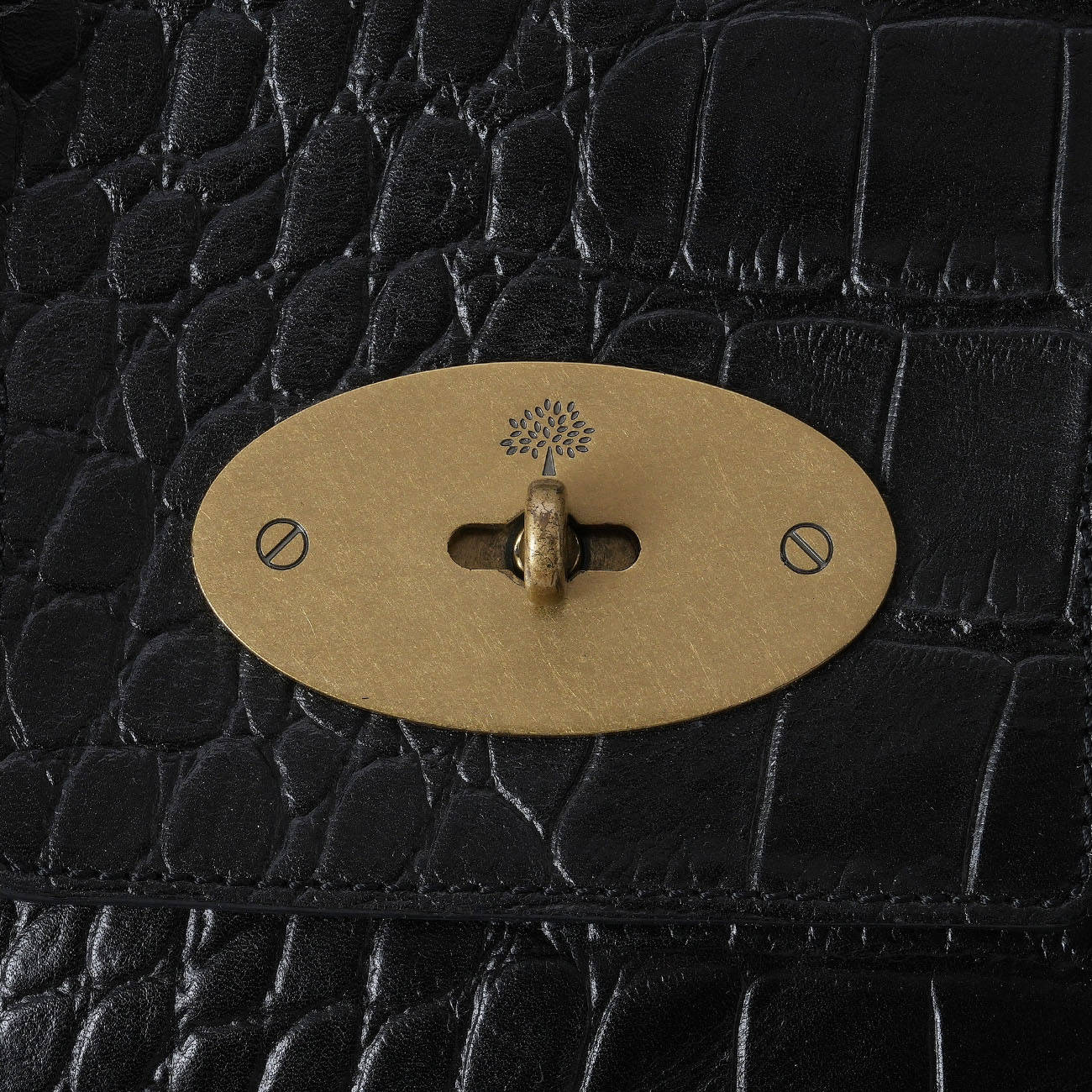 MULBERRY(USED)멀버리 베이스워터 크로커다일 패턴