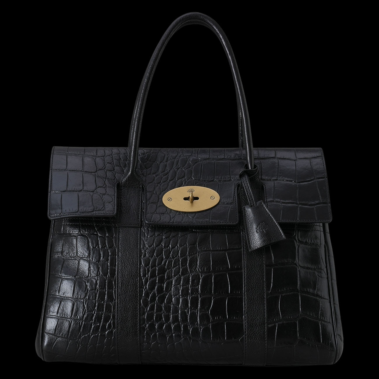 MULBERRY(USED)멀버리 베이스워터 크로커다일 패턴