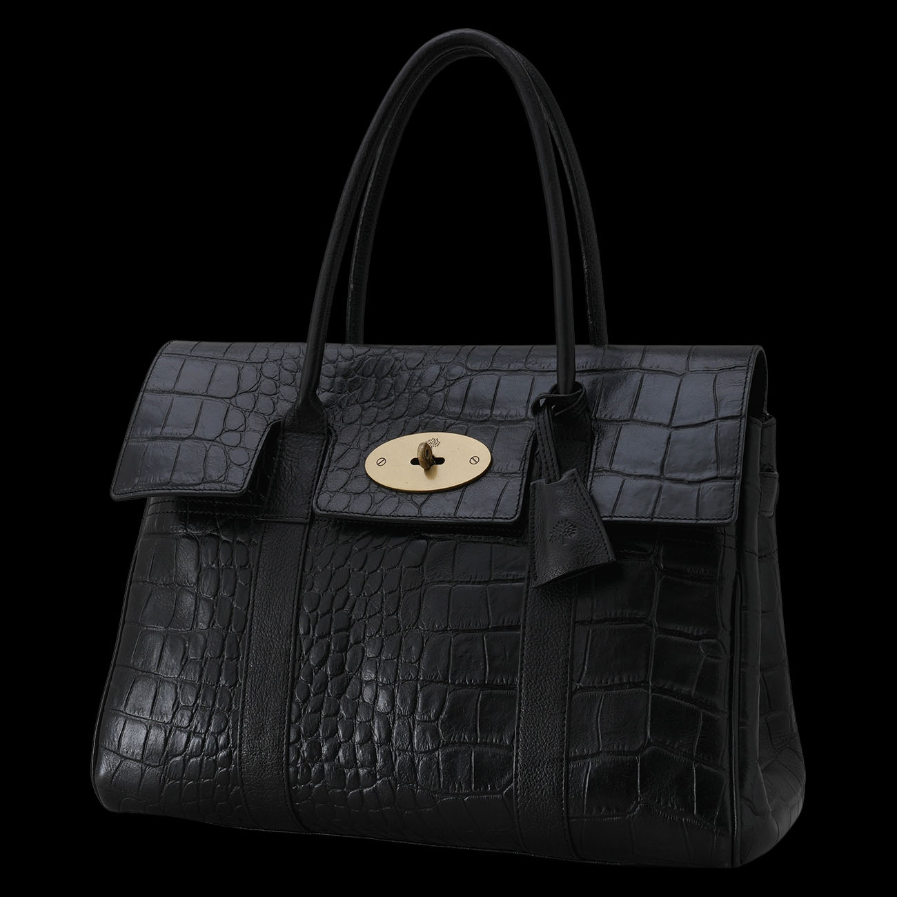 MULBERRY(USED)멀버리 베이스워터 크로커다일 패턴