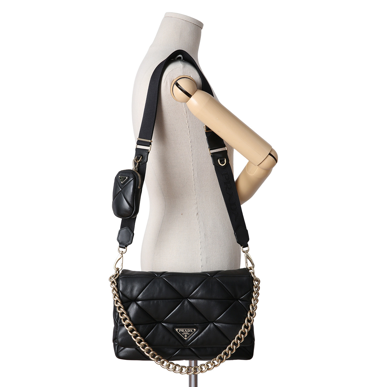 PRADA(USED)프라다 1BD291 나파 패치워크 숄더백