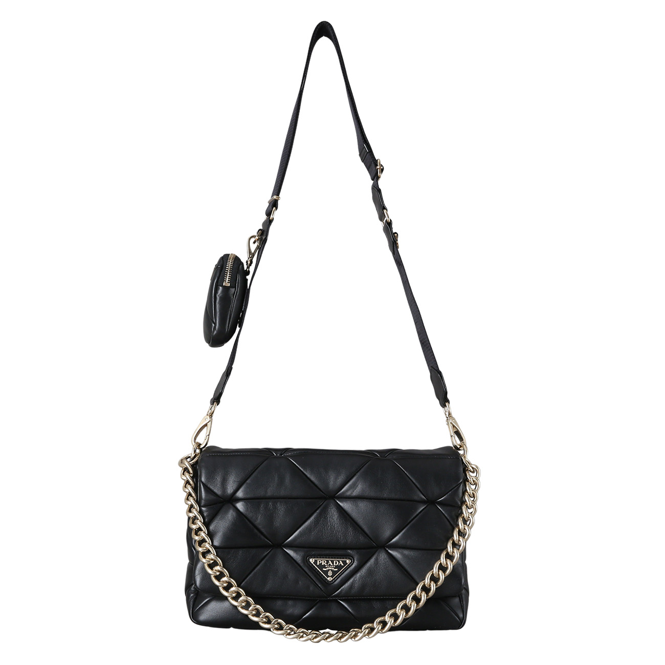 PRADA(USED)프라다 1BD291 나파 패치워크 숄더백