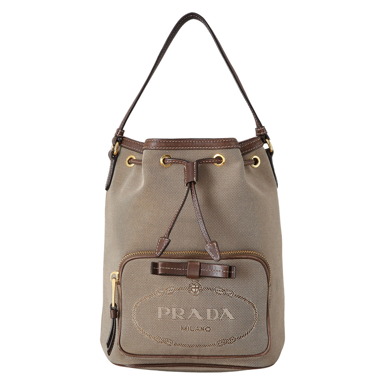 PRADA(USED)프라다 패브릭 버킷백