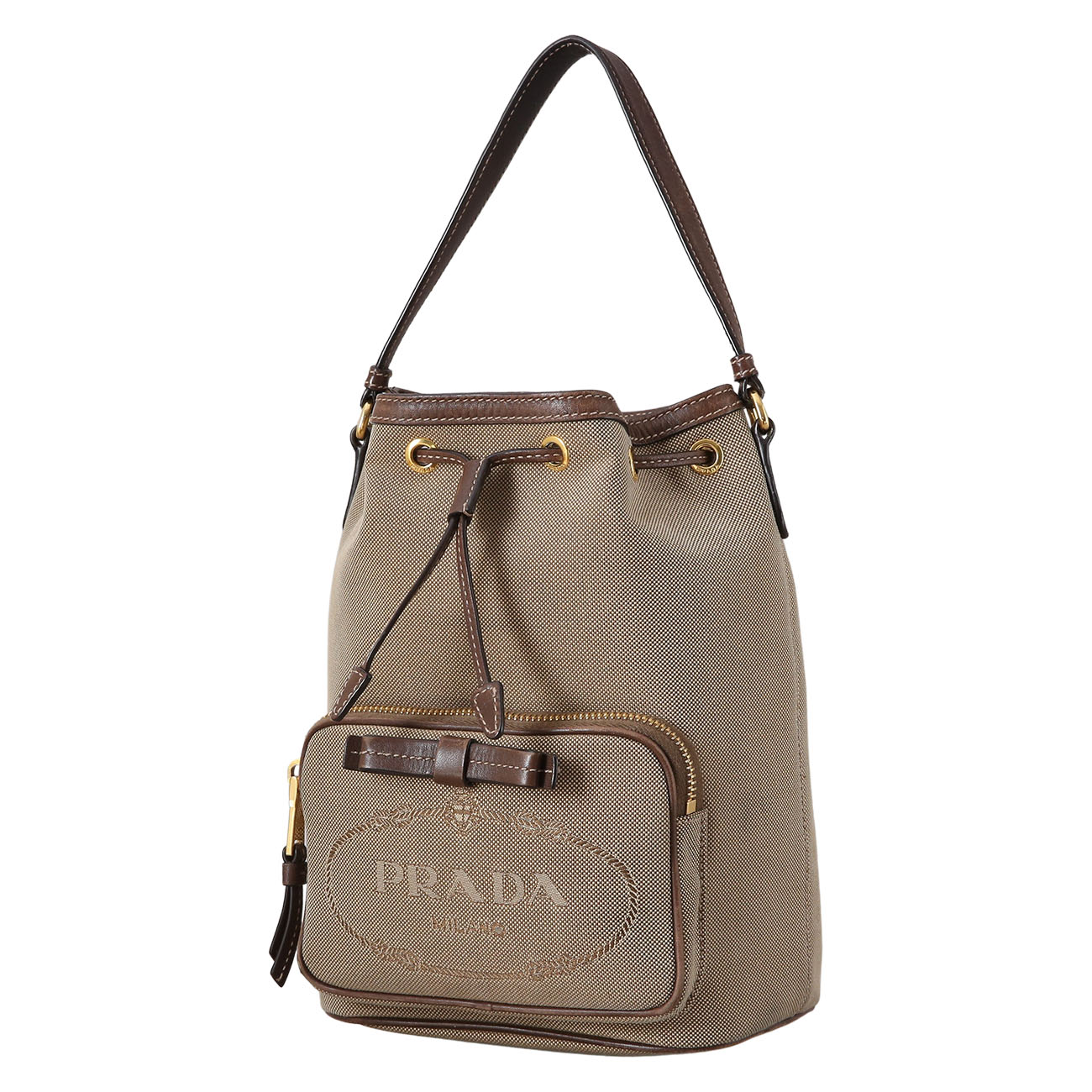PRADA(USED)프라다 패브릭 버킷백