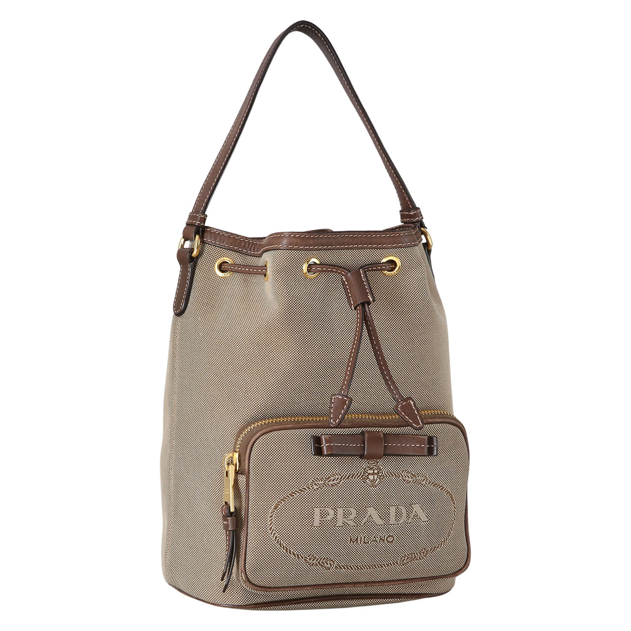 PRADA(USED)프라다 패브릭 버킷백