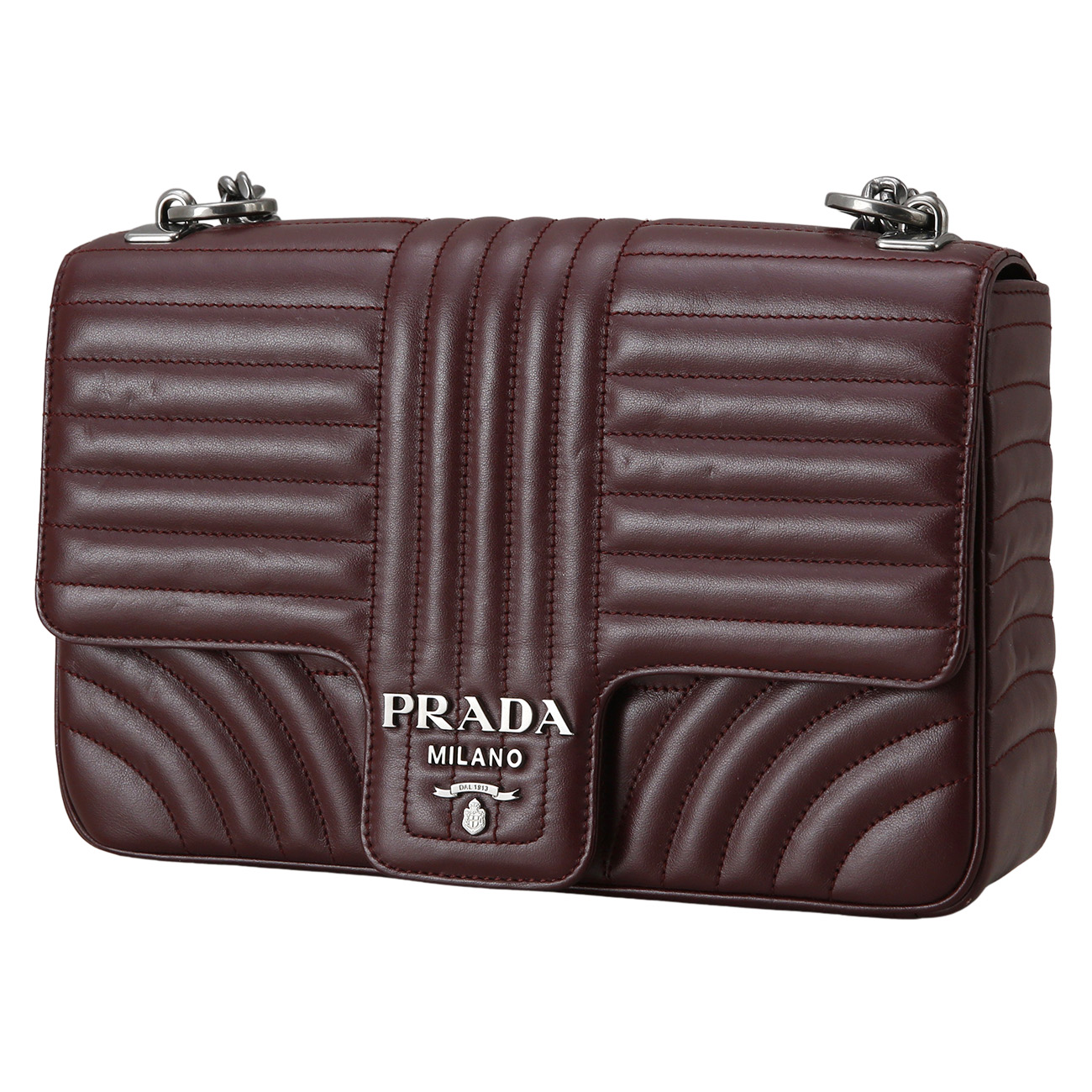 PRADA(USED)프라다 1BD135 다이아그램 체인 숄더백