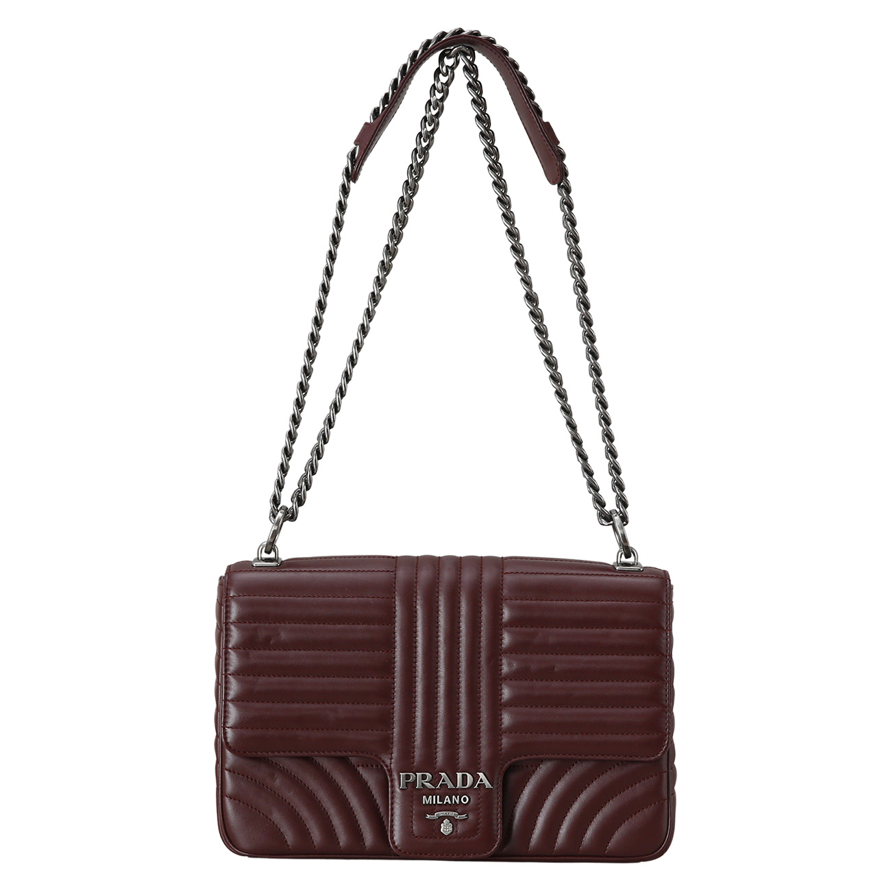 PRADA(USED)프라다 1BD135 다이아그램 체인 숄더백
