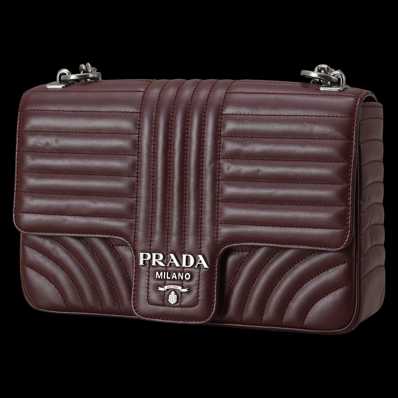 PRADA(USED)프라다 1BD135 다이아그램 체인 숄더백