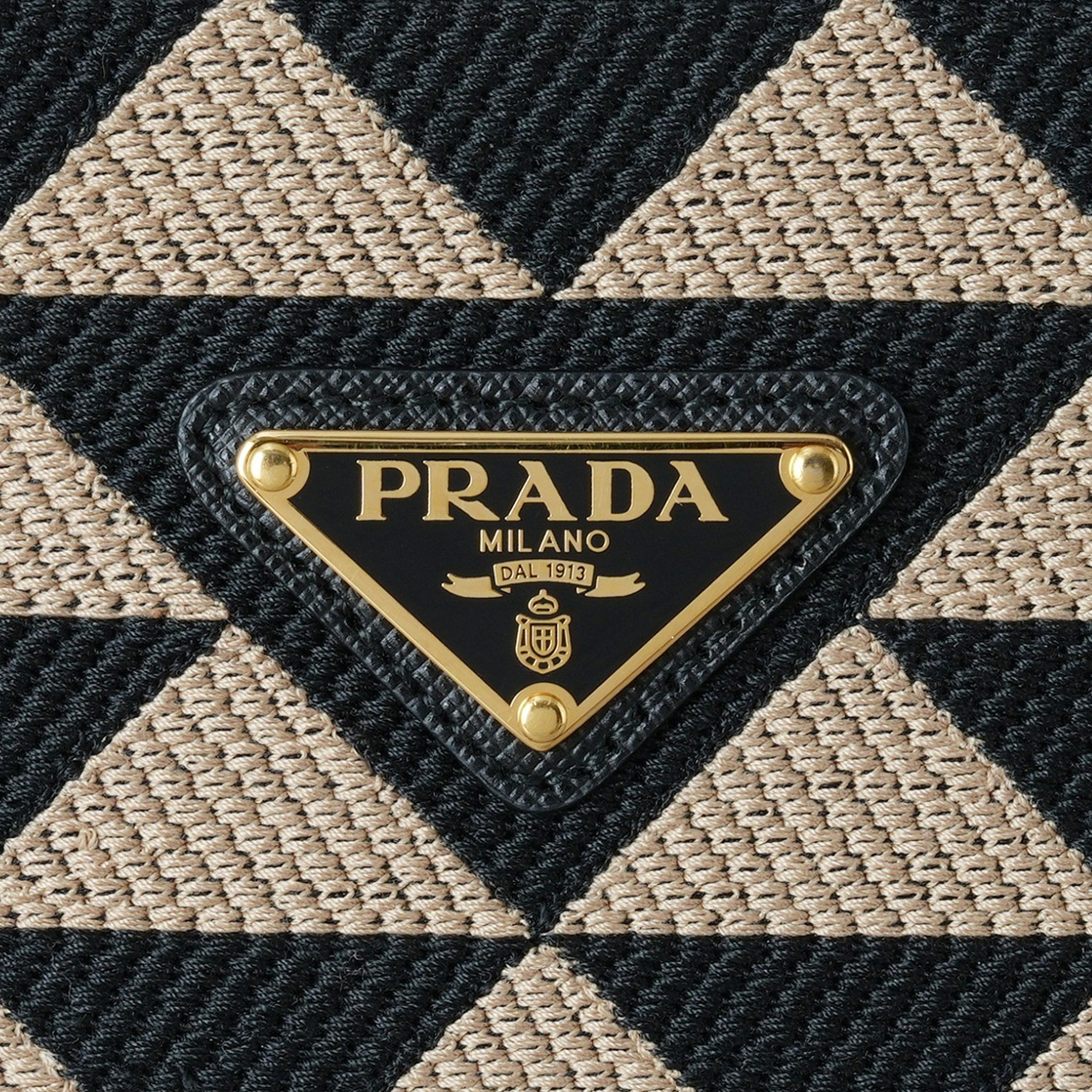 PRADA(USED)프라다 1BA354 자카드 심볼 토트 겸 숄더백