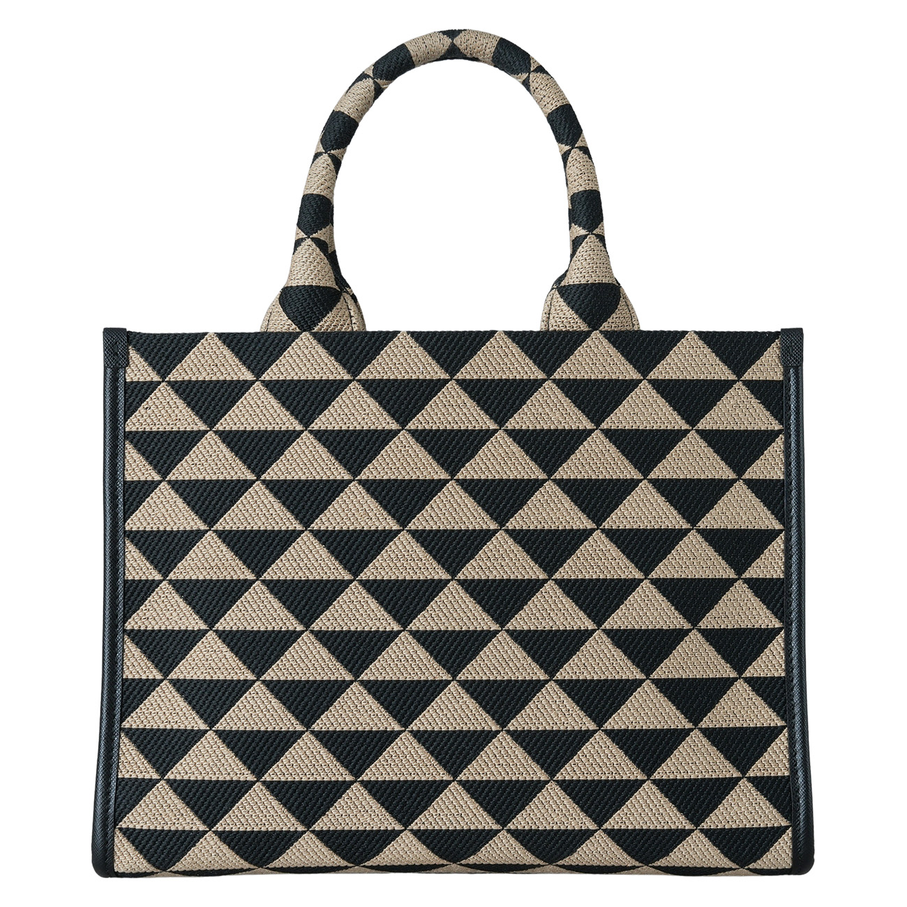 PRADA(USED)프라다 1BA354 자카드 심볼 토트 겸 숄더백