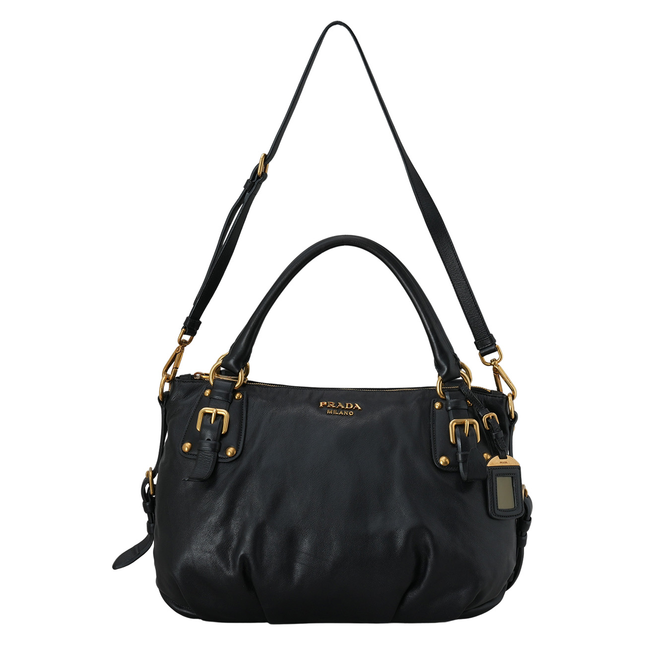 PRADA(USED)프라다 레더 숄더백