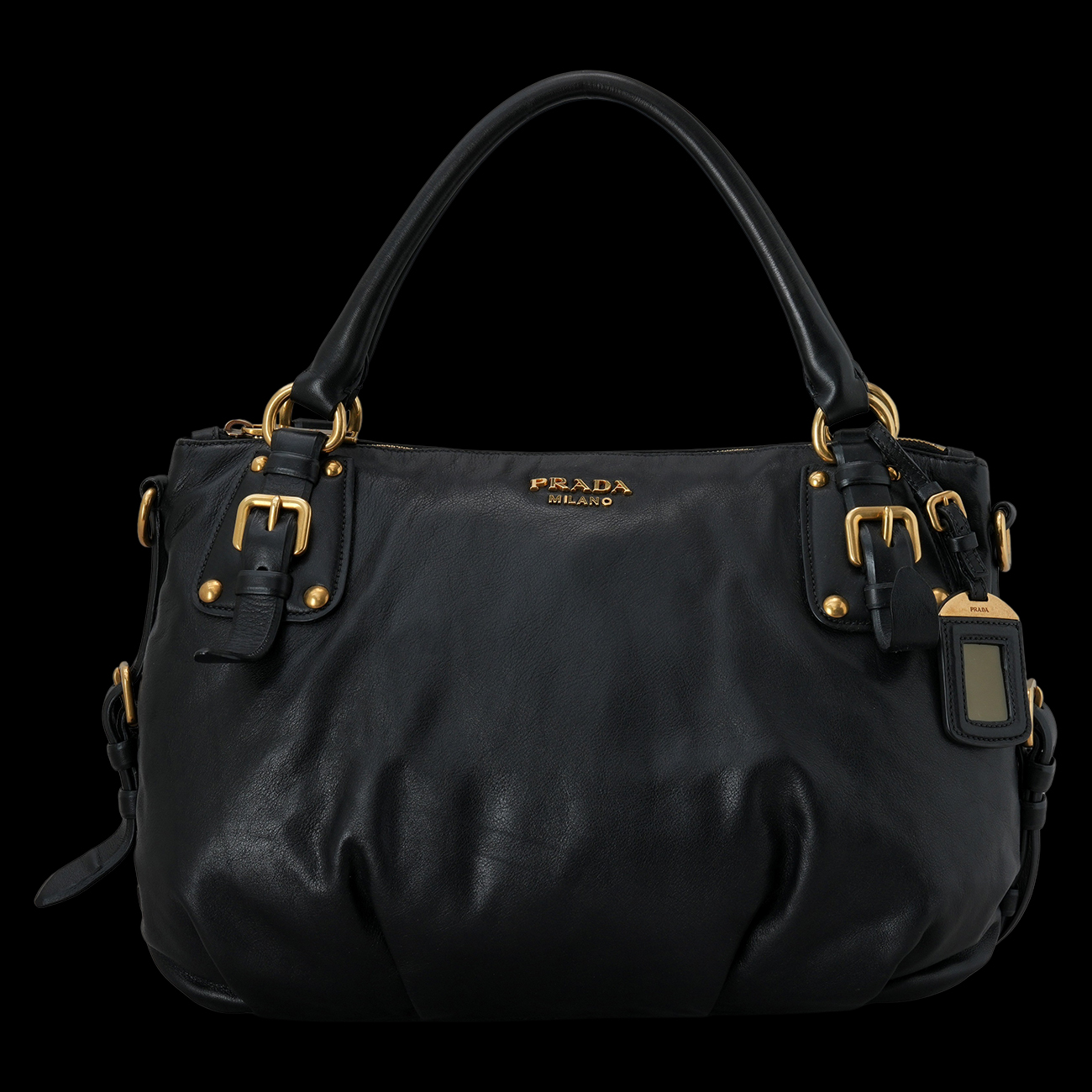 PRADA(USED)프라다 레더 숄더백