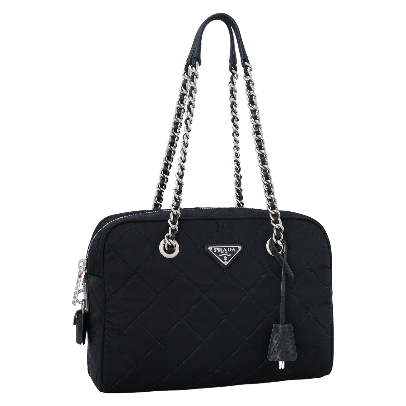 PRADA(USED)프라다 1BB903 포코노 퀼팅 체인 볼링백