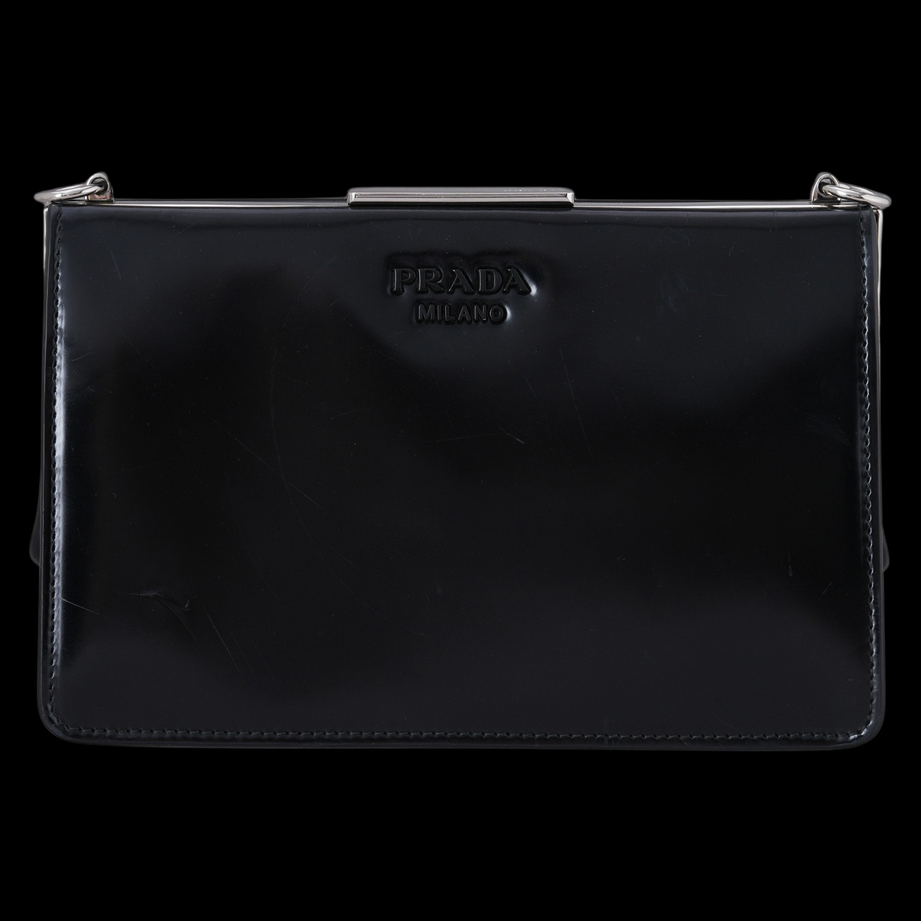 PRADA(USED)프라다 1BK001 메탈 프레임 숄더백