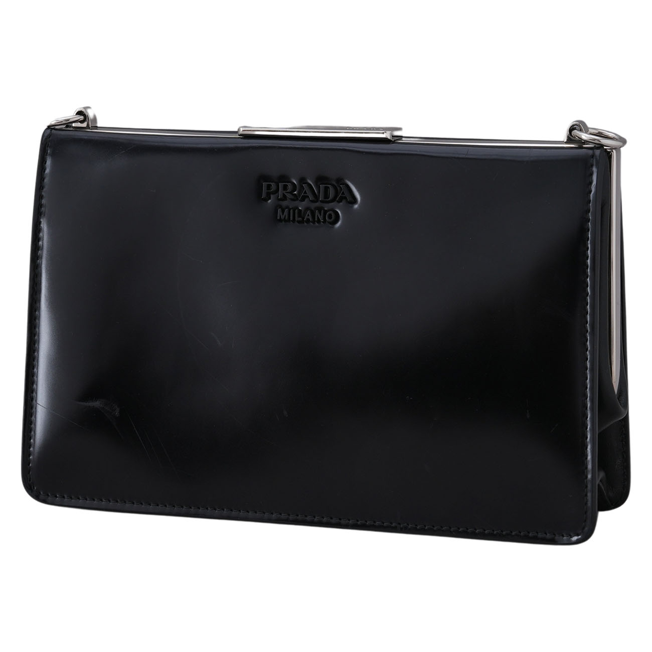 PRADA(USED)프라다 1BK001 메탈 프레임 숄더백