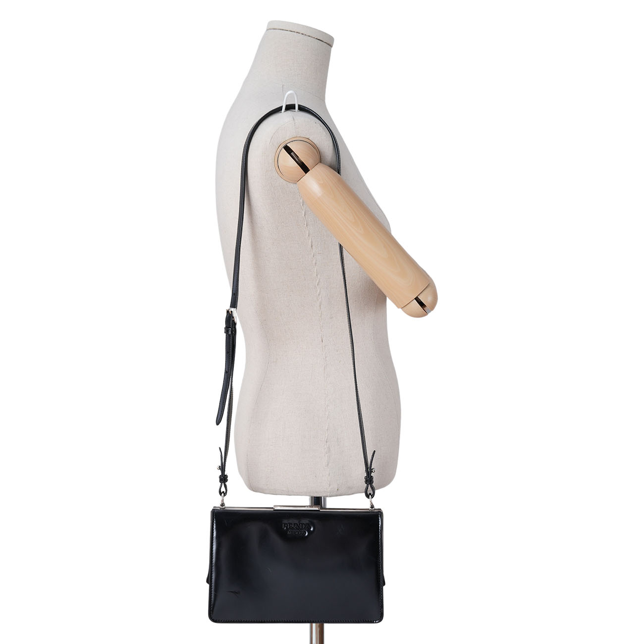 PRADA(USED)프라다 1BK001 메탈 프레임 숄더백