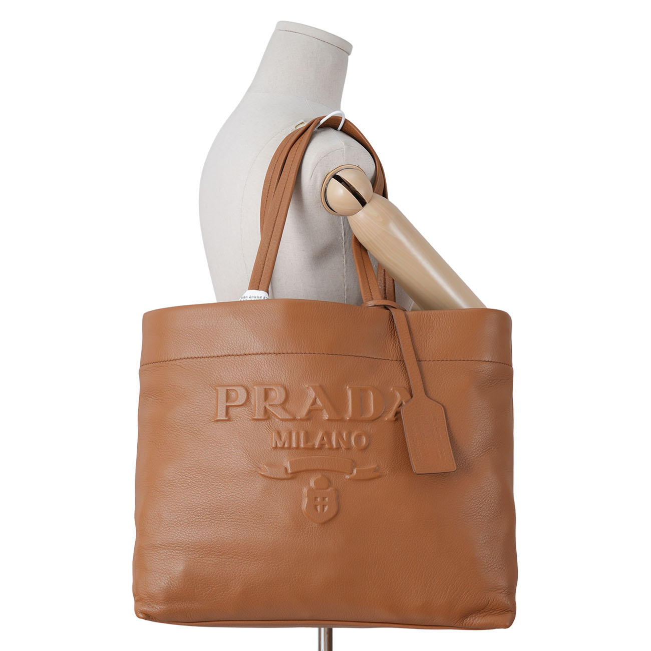 PRADA(USED)프라다 1BG398 엠보스드 로고 토트백