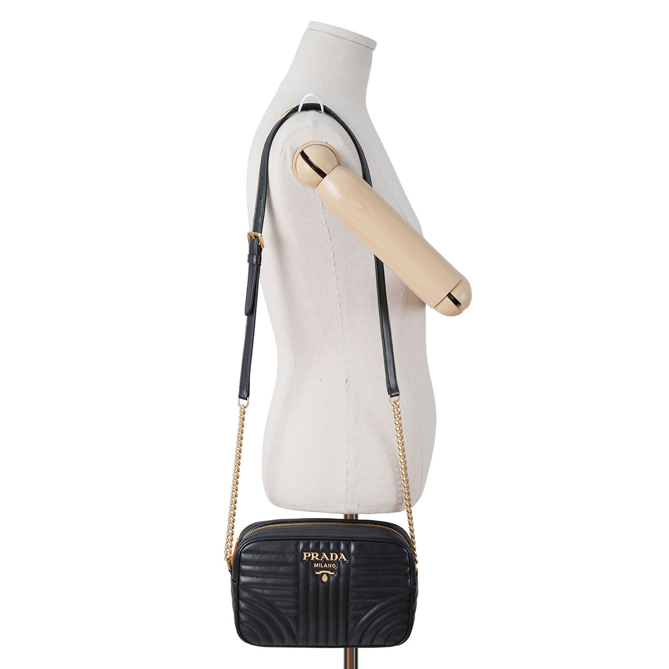 PRADA(USED)프라다 1BH083 소프트칼프 다이어그램 크로스백