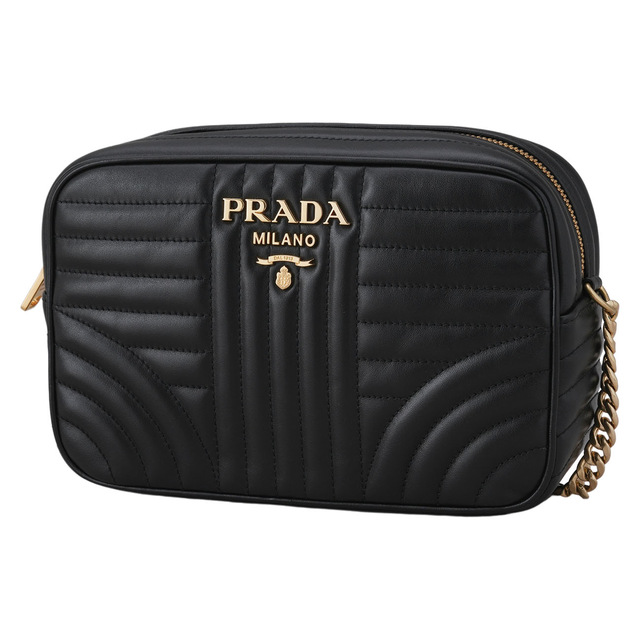 PRADA(USED)프라다 1BH083 소프트칼프 다이어그램 크로스백